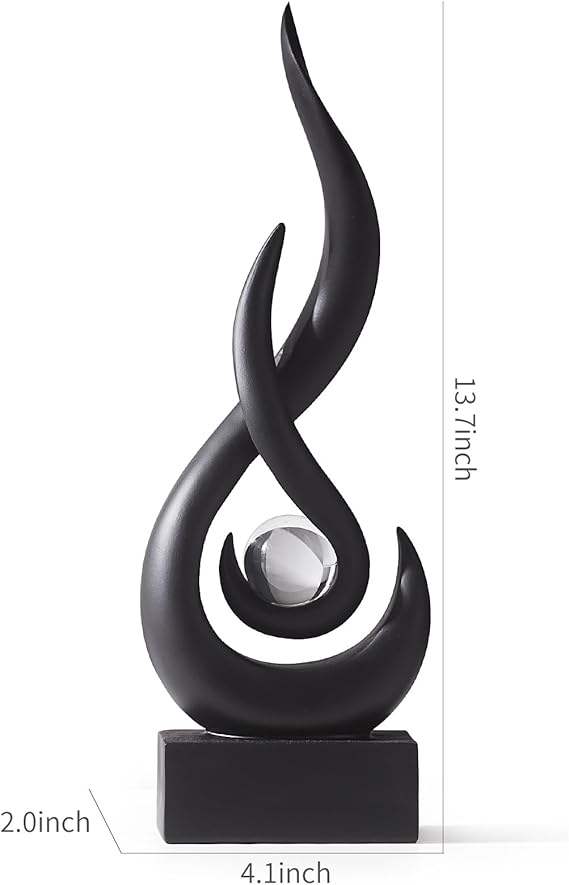 Modern Black Sculpture Decor