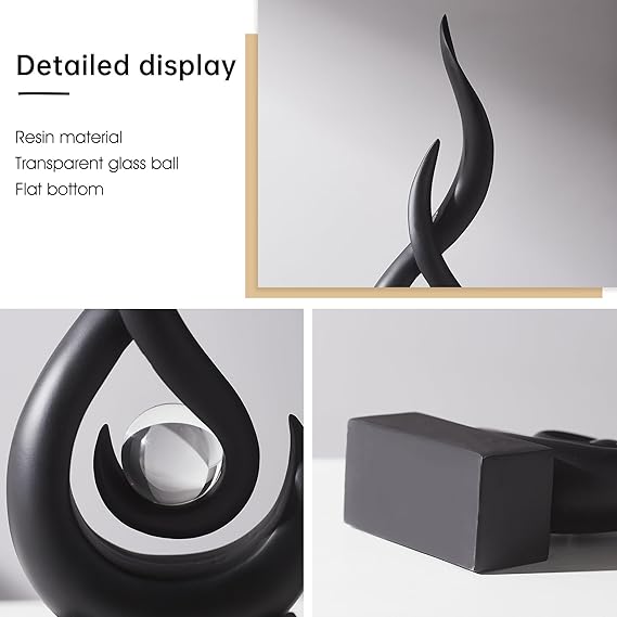 Modern Black Sculpture Decor