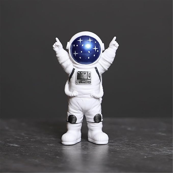 Set of 4 Blue & White Astronaut Figurines