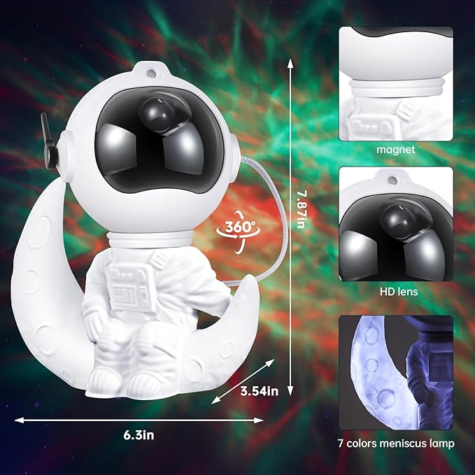 Astronaut Galaxy Projector with Timer & Remote
