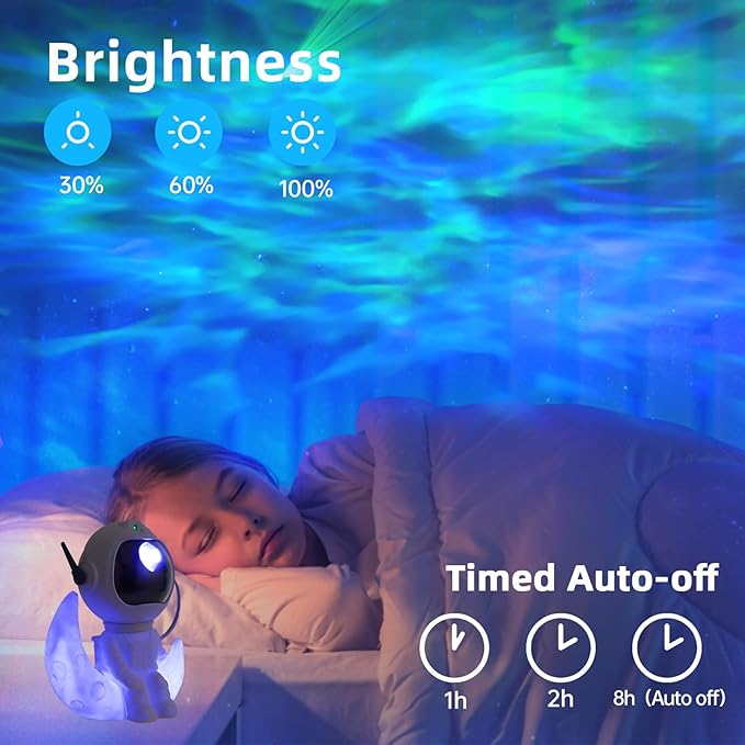 Astronaut Galaxy Projector with Timer & Remote