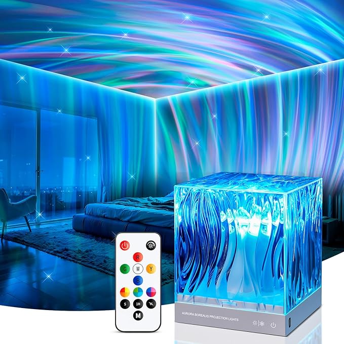 Northern Lights Projector,18 Colors Galaxy Projector for Bedroom