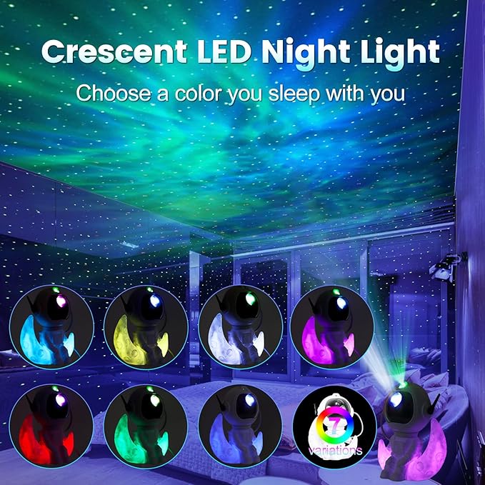 Astronaut Galaxy Projector with Timer & Remote