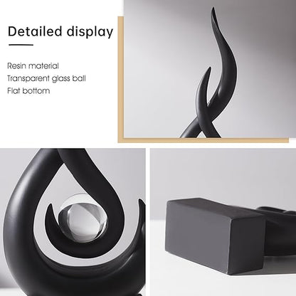Modern Black Sculpture Decor