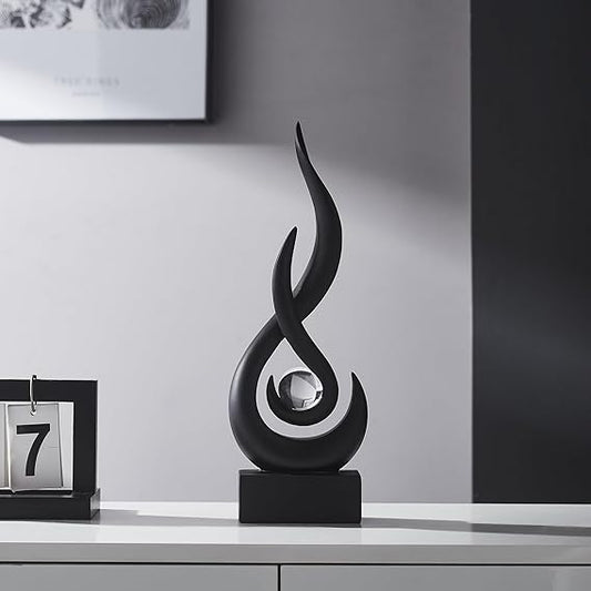 Modern Black Sculpture Decor