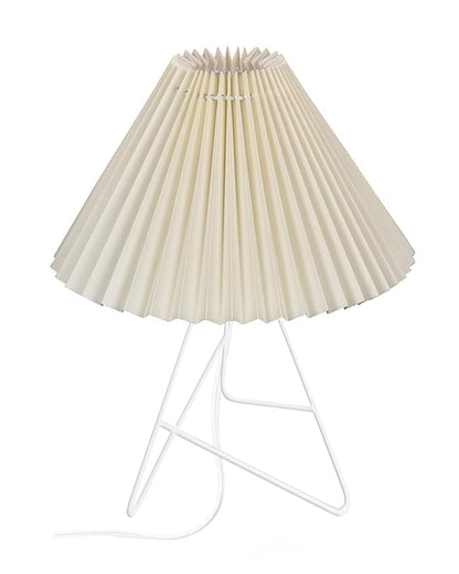Wire Metal Table Lamp with Fabric Shade