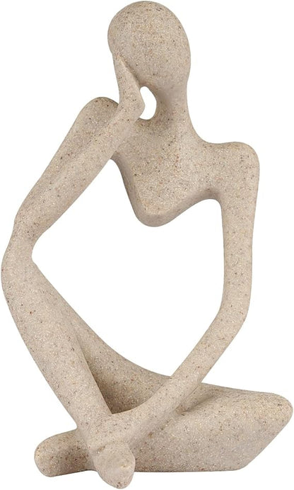 Abstract Resin Thinker Statue – Home & Office Decor
