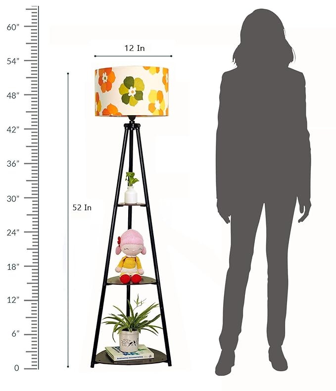 Furniture Metal Floor Lamp with 3 Shelves