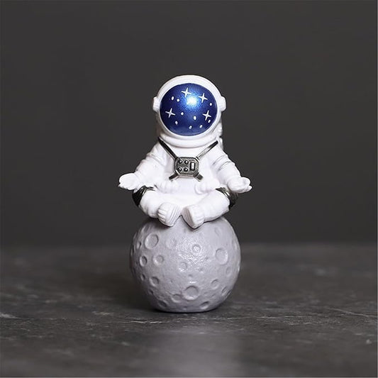 Set of 4 Blue & White Astronaut Figurines