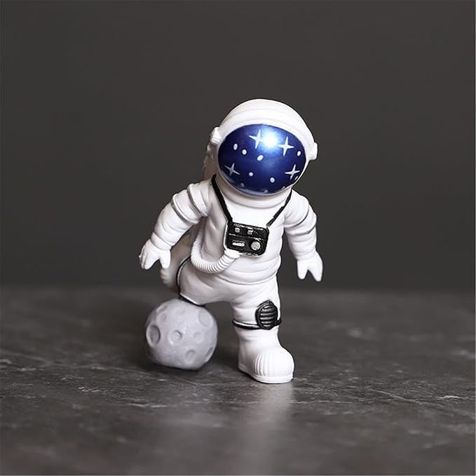 Set of 4 Blue & White Astronaut Figurines