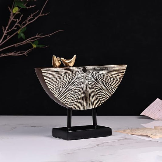 Vintage Gold Abstract Home Decor Statue