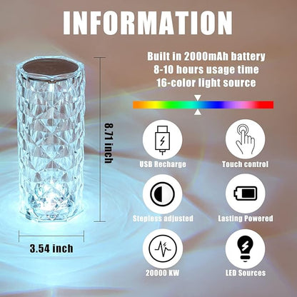 Home Crystal Table Lamp