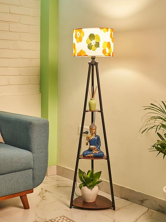 Furniture Metal Floor Lamp with 3 Shelves